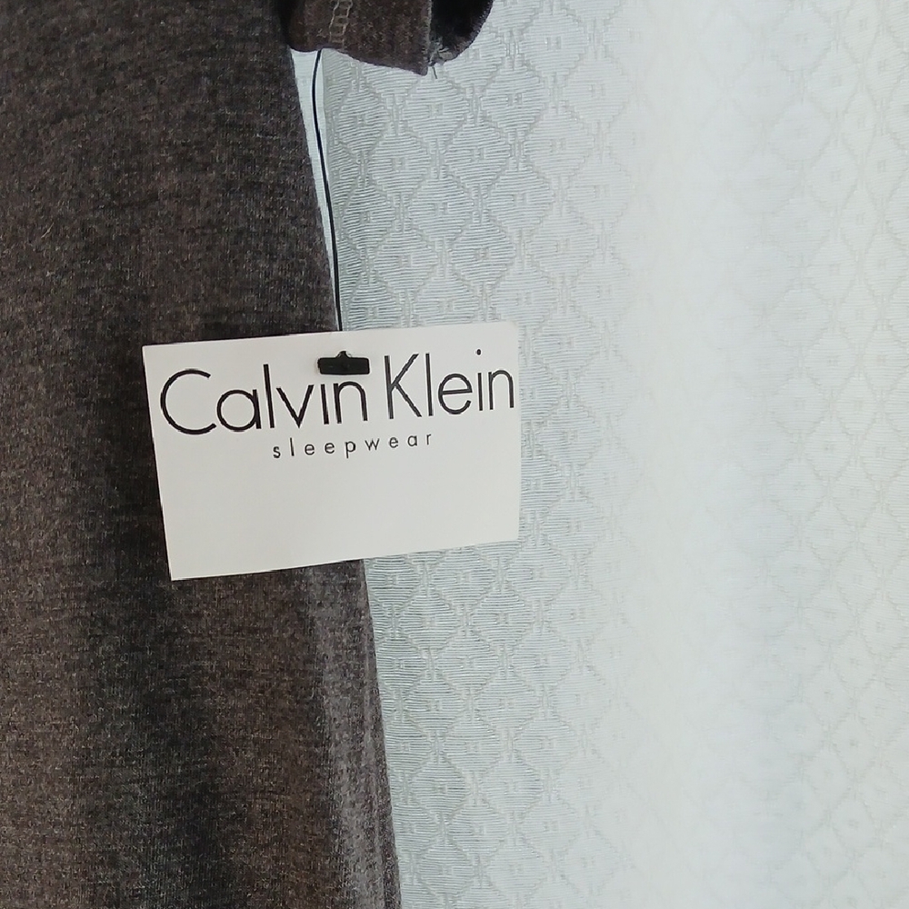 Calvin Klein Dark Gray Logo Sleep Shirt - Picture 4 of 7